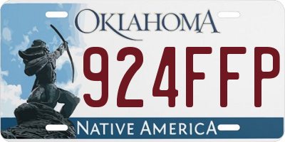 OK license plate 924FFP