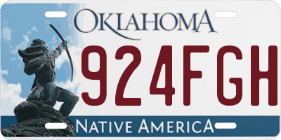 OK license plate 924FGH