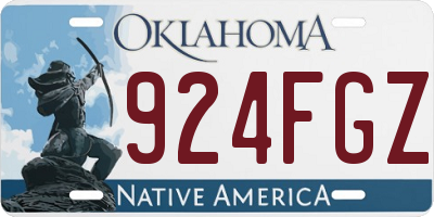 OK license plate 924FGZ