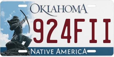 OK license plate 924FII