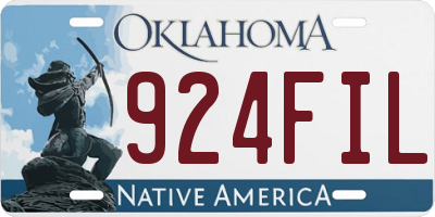 OK license plate 924FIL