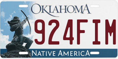 OK license plate 924FIM