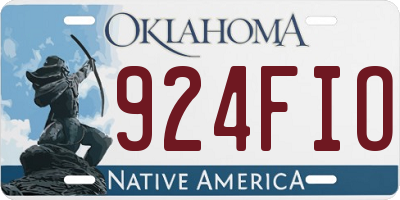 OK license plate 924FIO