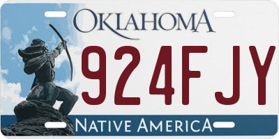 OK license plate 924FJY