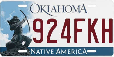 OK license plate 924FKH