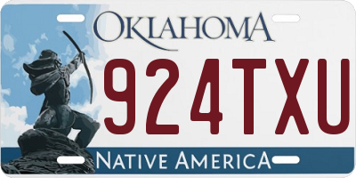 OK license plate 924TXU
