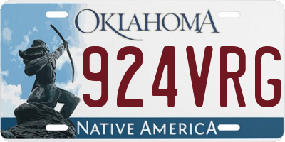 OK license plate 924VRG