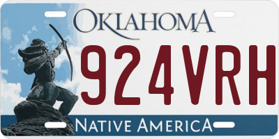 OK license plate 924VRH
