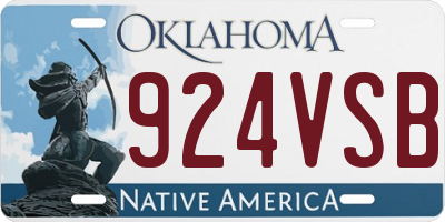 OK license plate 924VSB