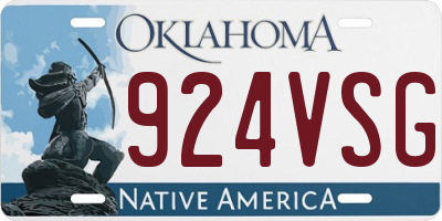 OK license plate 924VSG