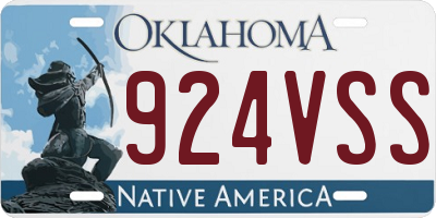 OK license plate 924VSS