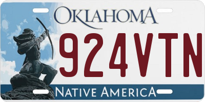 OK license plate 924VTN