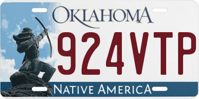 OK license plate 924VTP