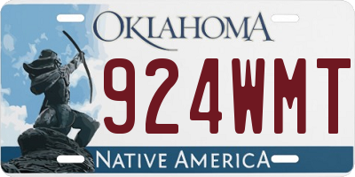 OK license plate 924WMT