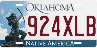 OK license plate 924XLB
