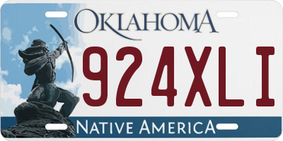 OK license plate 924XLI