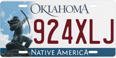 OK license plate 924XLJ
