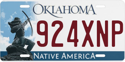 OK license plate 924XNP