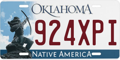 OK license plate 924XPI