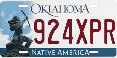 OK license plate 924XPR