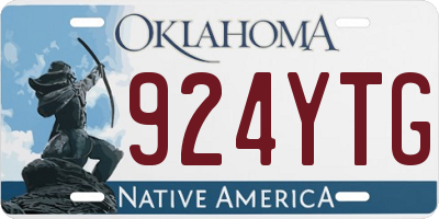 OK license plate 924YTG