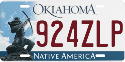 OK license plate 924ZLP