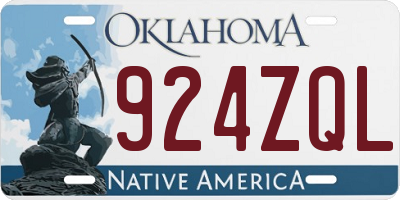 OK license plate 924ZQL