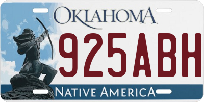 OK license plate 925ABH