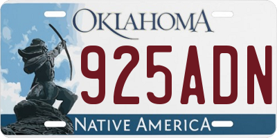 OK license plate 925ADN