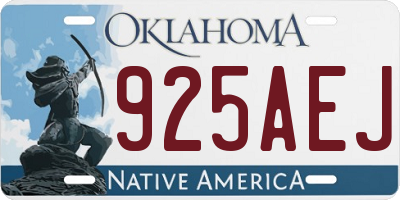 OK license plate 925AEJ