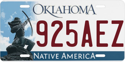 OK license plate 925AEZ