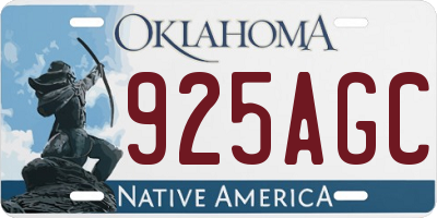 OK license plate 925AGC