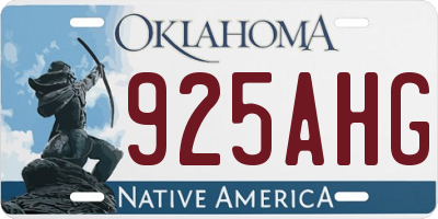 OK license plate 925AHG