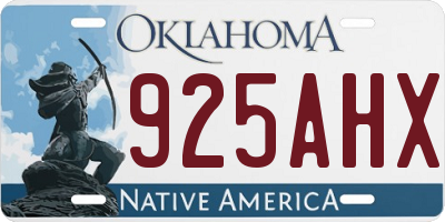 OK license plate 925AHX