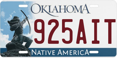 OK license plate 925AIT