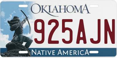OK license plate 925AJN