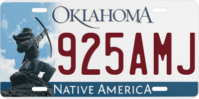 OK license plate 925AMJ