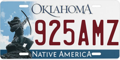 OK license plate 925AMZ