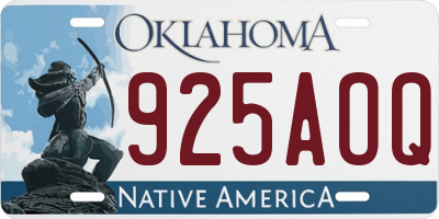 OK license plate 925AOQ