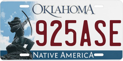 OK license plate 925ASE