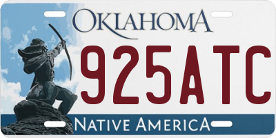 OK license plate 925ATC
