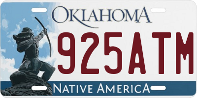 OK license plate 925ATM