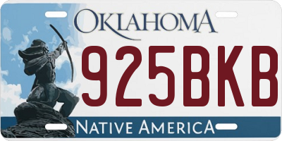 OK license plate 925BKB