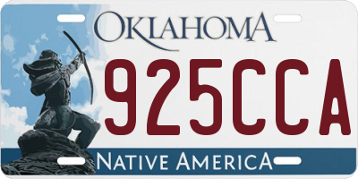 OK license plate 925CCA