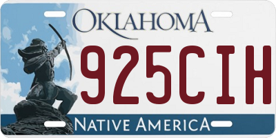 OK license plate 925CIH