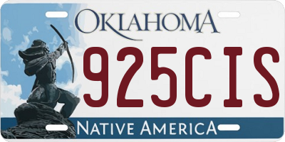 OK license plate 925CIS
