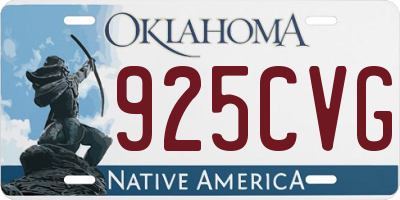 OK license plate 925CVG