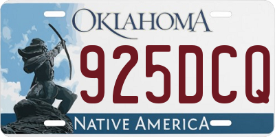 OK license plate 925DCQ