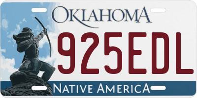 OK license plate 925EDL