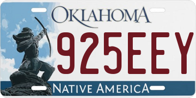 OK license plate 925EEY